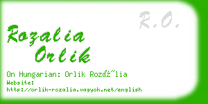 rozalia orlik business card